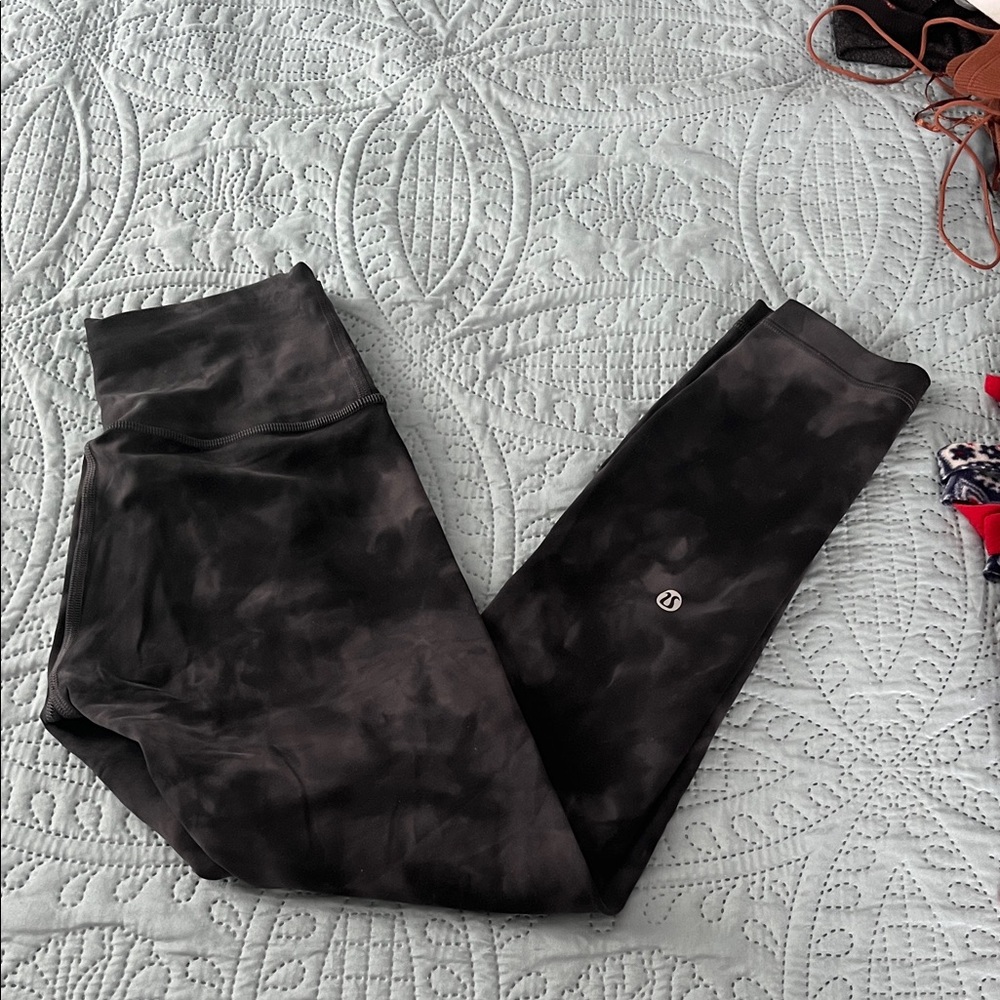 Lululemon Diamond Dye Pitch Grey Graphite Grey Wunder Train 25”